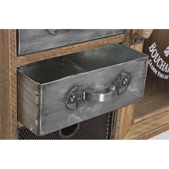 stenovy teka rustikalny predsien vesiak stenovy ulozny vintage zasuvkovy drziak loft rustikalny plech recyklovany plech stredomorsky stenovy policka starodavna obyvacka kuchyna darcek.jpg